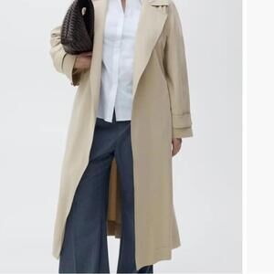 NWT Mango soft khaki trench coat with belt Size‎ XL